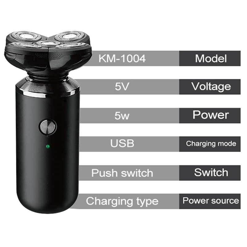 5-in-1 Electric Razor for Men - Wet & Dry USB Rechargeable Rotary Shaver with Powerful Beard Trimmer | Perfect for Travel, Gym & Daily Grooming Routine