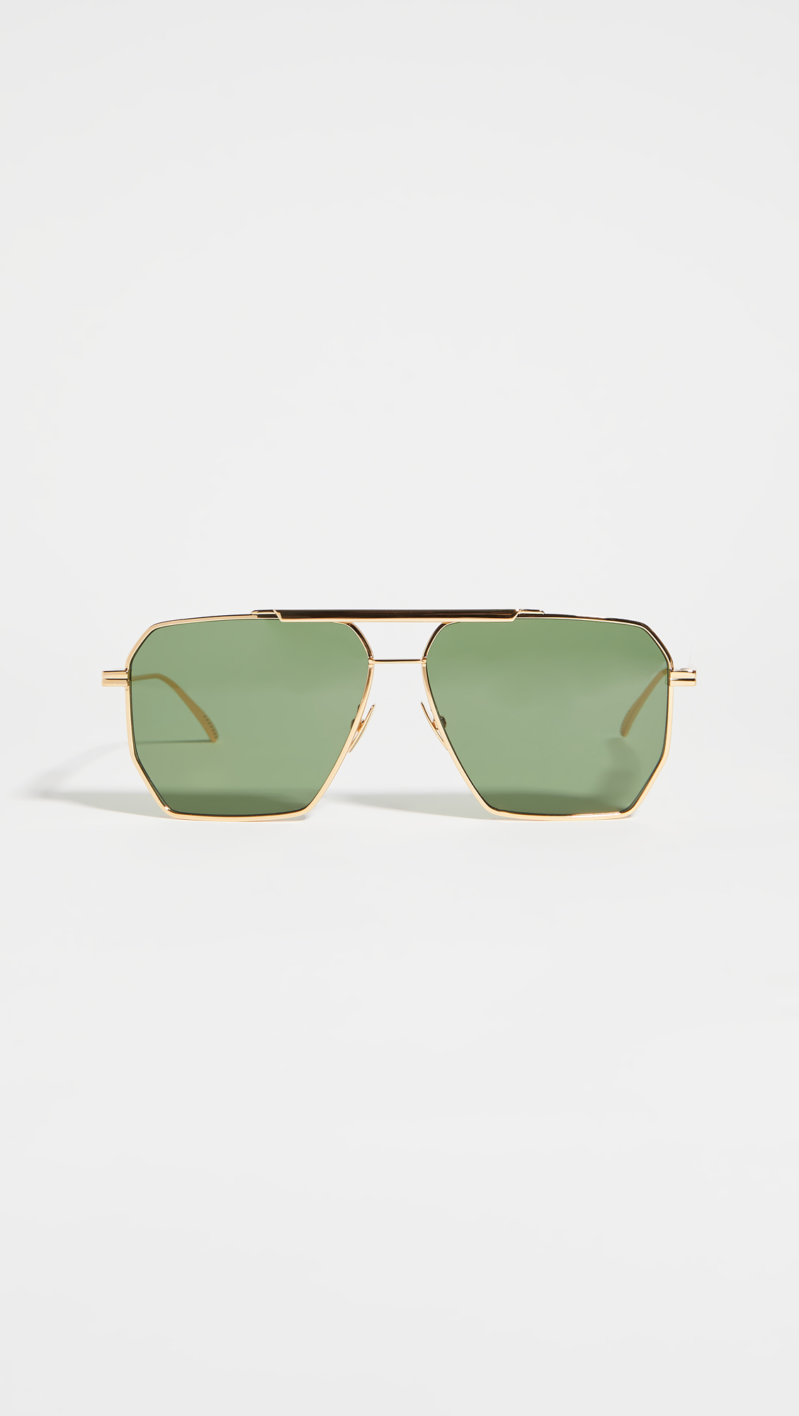 Bottega Veneta Women's Geometric Navigator Sunglasses UV Protection Luxury Designer Shades for Women - Perfect for Beach, Driving & Fashion Outfits