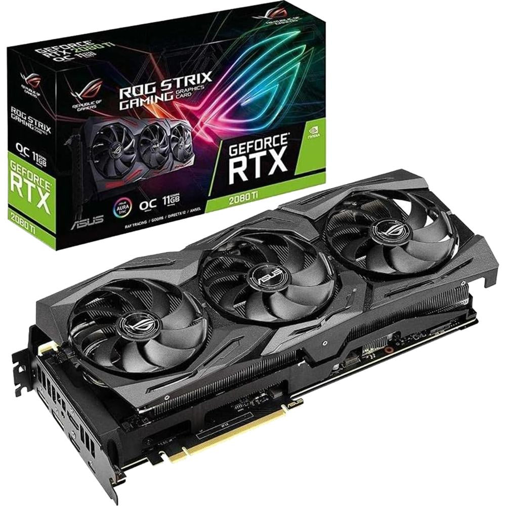 ASUS GeForce RTX 2080 Ti 11GB GDDR6 Graphics Card - 4K Gaming, VR Ready, Ray Tracing - Perfect for PC Gaming, Video Editing & 3D Rendering