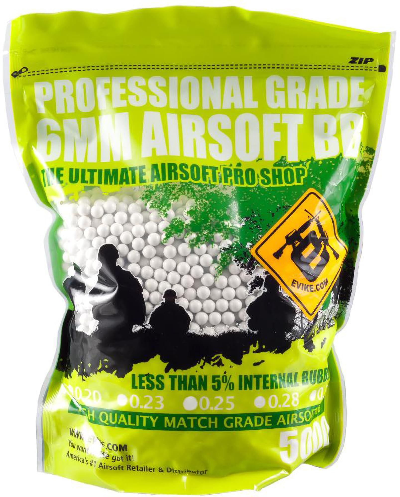 Evike Airsoft MAX Precision 6mm Airsoft BBs - High Performance 0.20g-0.40g for Target Shooting & Training | Perfect for Indoor/Outdoor Airsoft Games & Competition