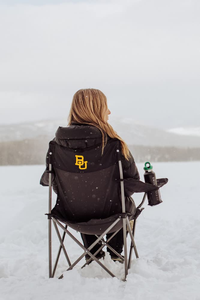 PICNIC TIME NCAA Portable Camping Chair - Lightweight Folding Beach Chair with Carry Bag for Outdoor, Picnic, Sports Events (Black) - Perfect for Camping, Beach Trips, Tailgating & Backyard Relaxation