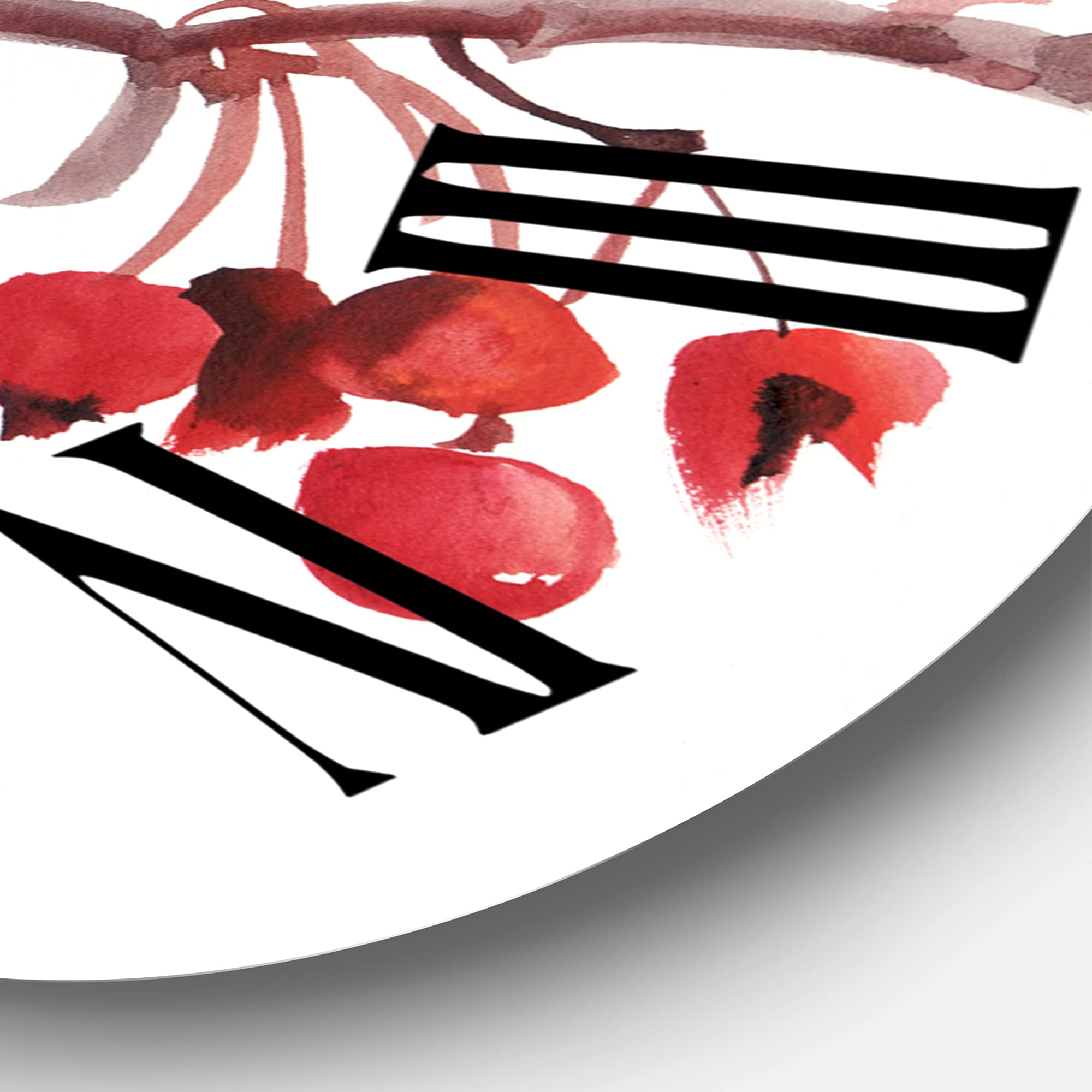Large Traditional Wall Clock 'Bullfinch Bird On A Branch' - Decorative Animal Wall Clock for Living Room, Bedroom & Office - Silent Non-Ticking Home Decor