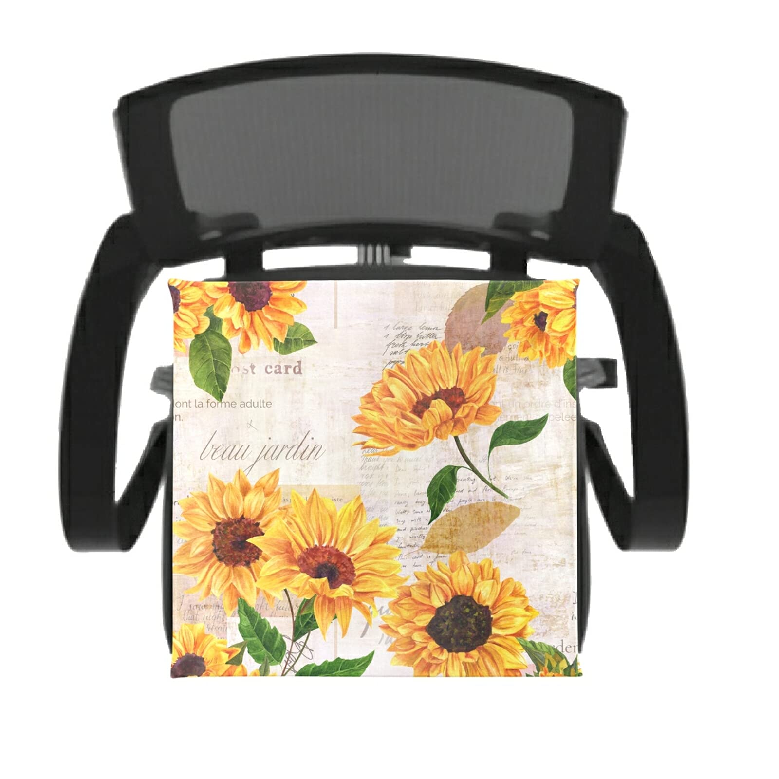 Emelivor Vintage Sunflowers Memory Foam Chair Cushion - Washable Comfort Seat Pad for Kitchen, Office & Dining Chairs - Relieves Back Pain - Perfect for Home, Work & Relaxation