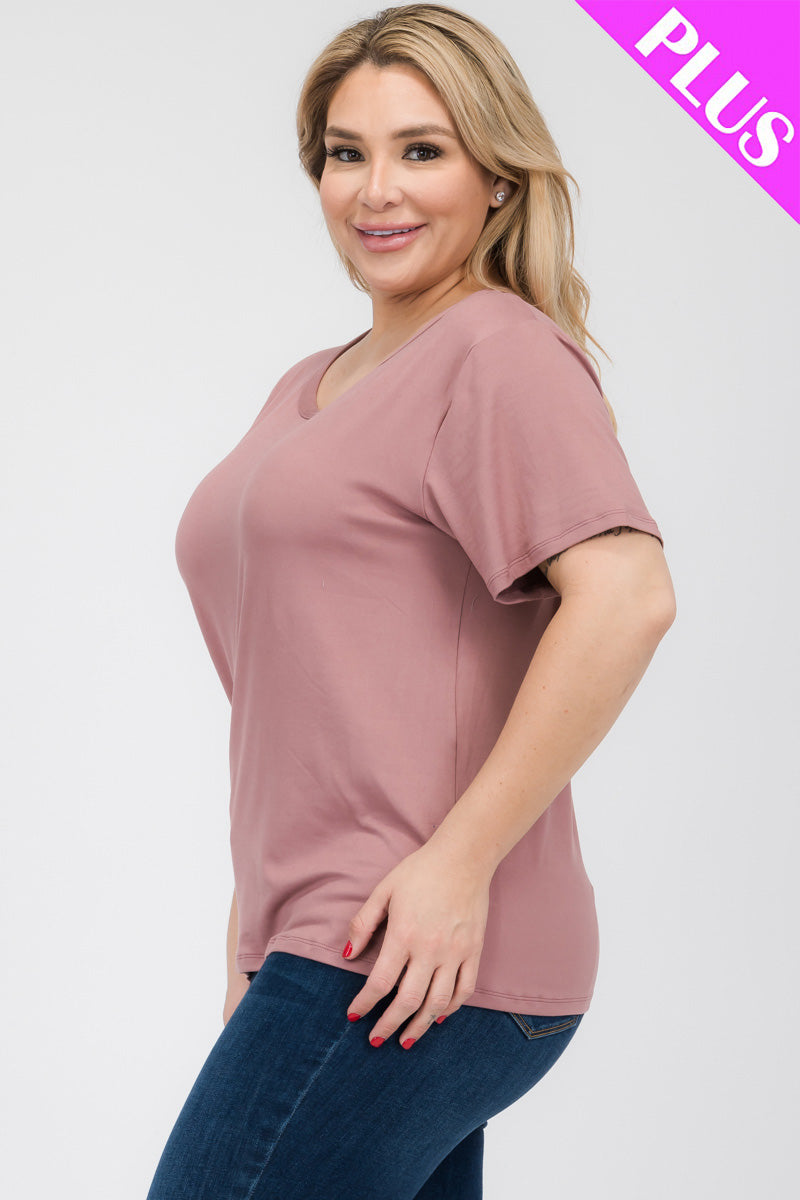 Plus Size Basic Short Sleeve T-Shirt for Women - Comfortable Cotton Casual Tee for Everyday Wear | Perfect for Work, Lounge & Summer Outfits