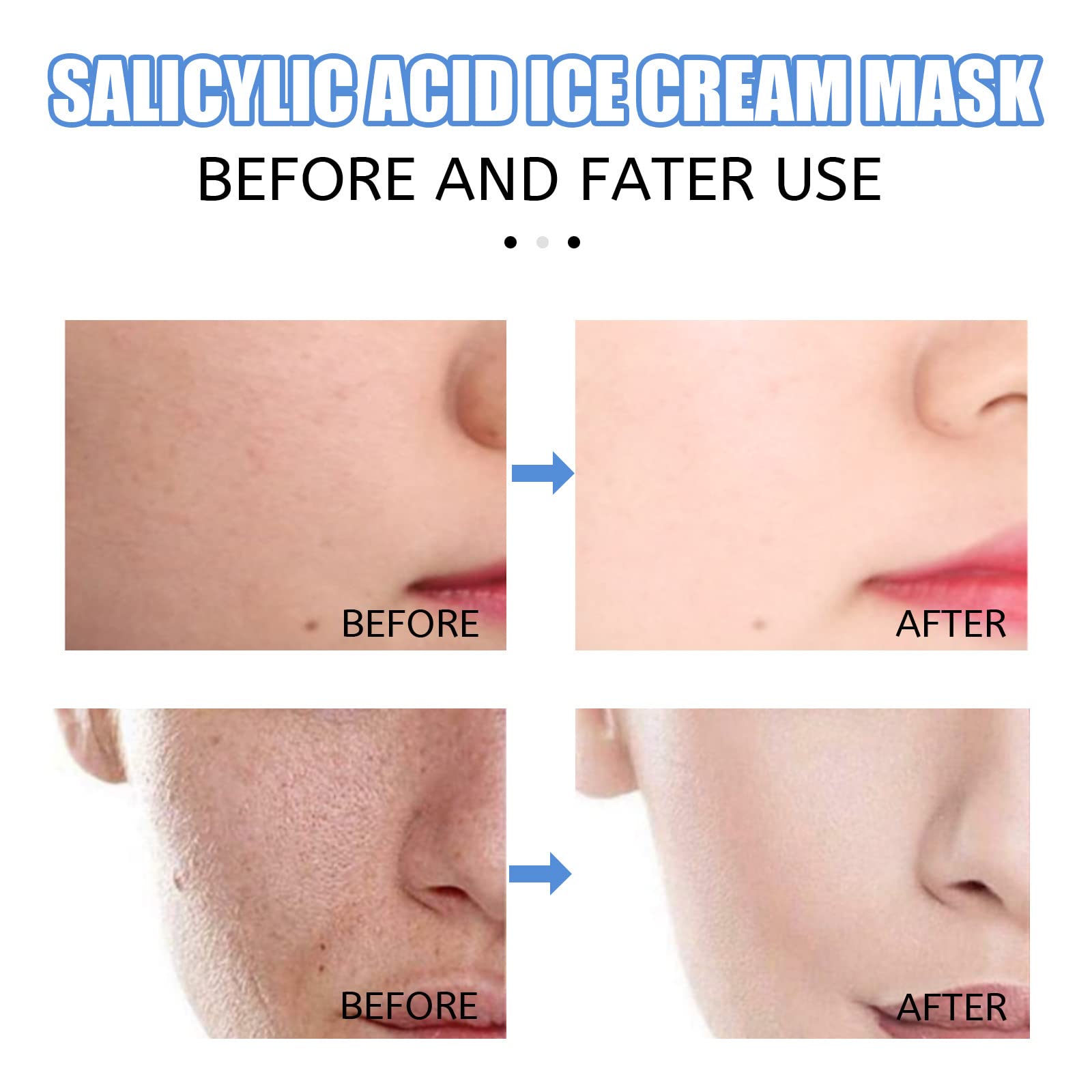 TMTW Salicylic Acid Ice Cream Mask - Deep Moisturizing & Repairing Overnight Sleep Mask for Acne & Blackhead Removal, Pore Minimizing & Ultra-Cleaning Face Mask (1pc) - Perfect for Nighttime Skincare Routine & Post-Workout Pore Care