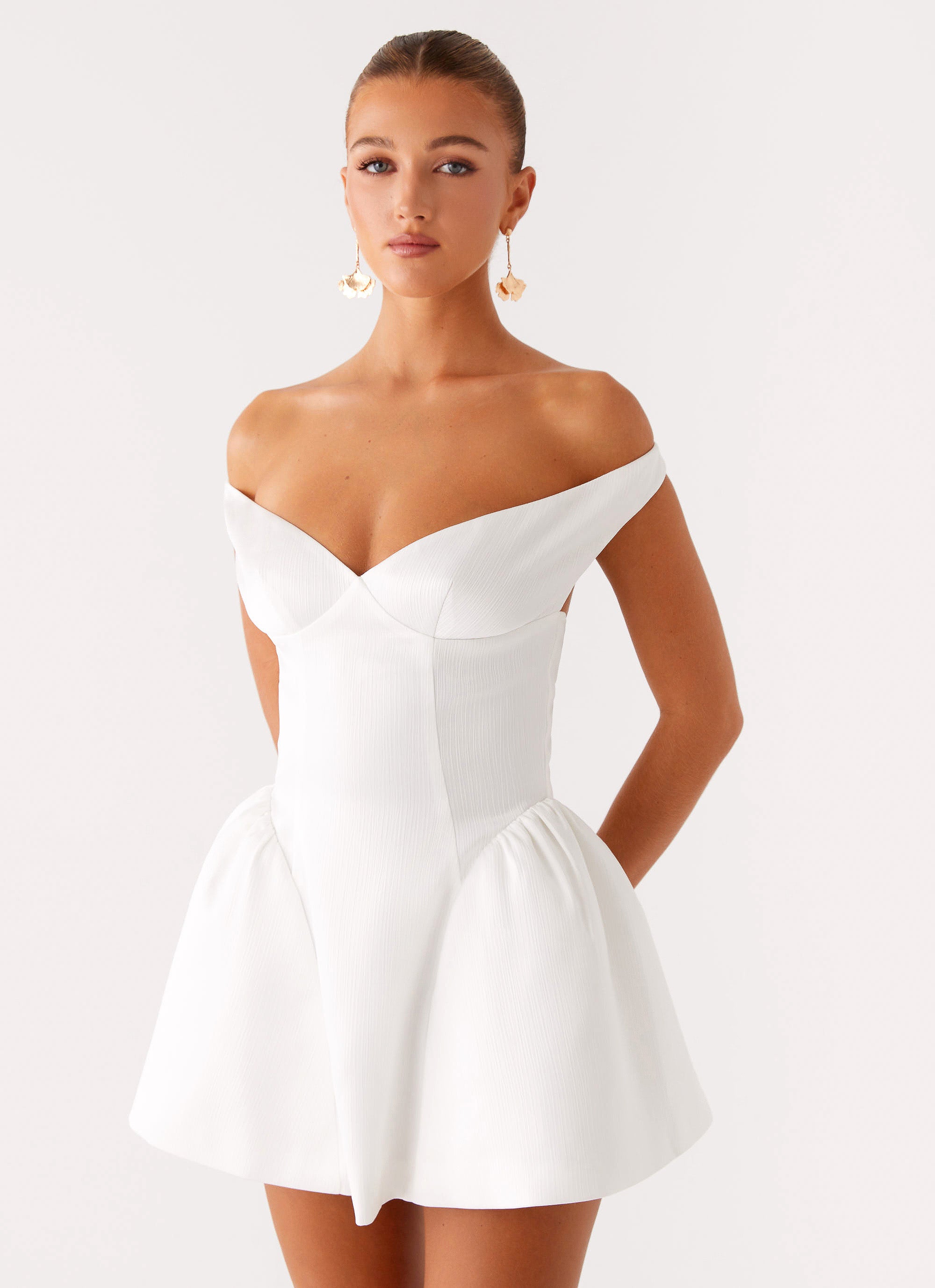 Cavella Mini Dress for Women - Elegant White Summer Party Cocktail Dress | Perfect for Weddings, Dates & Night Out