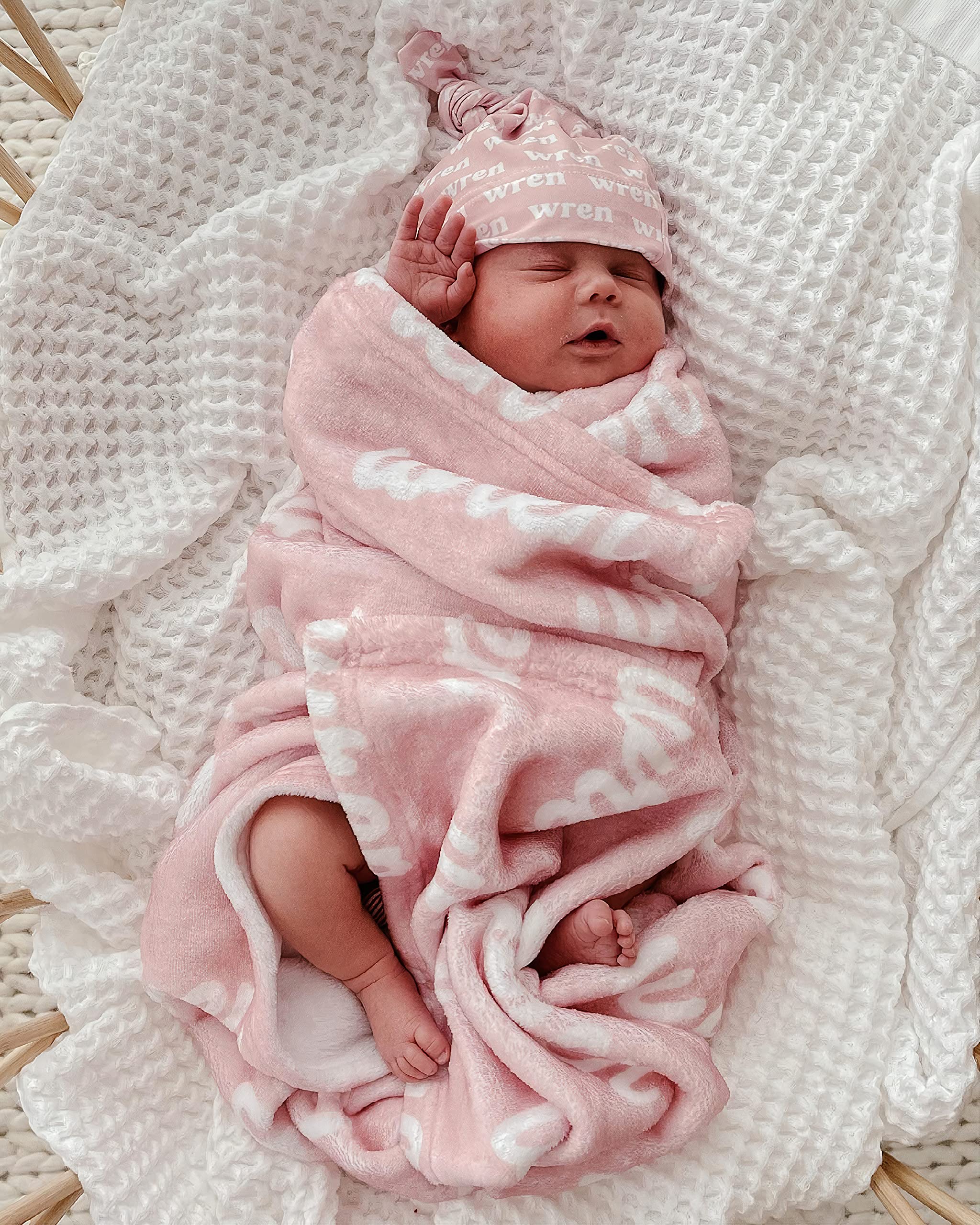 Personalized Baby Blanket with Name - Custom Monogrammed Kids & Adult Blankets - Perfect Gift for Newborns, Mothers & Special Occasions - Nursery, Baby Shower & Birthday Gift Idea