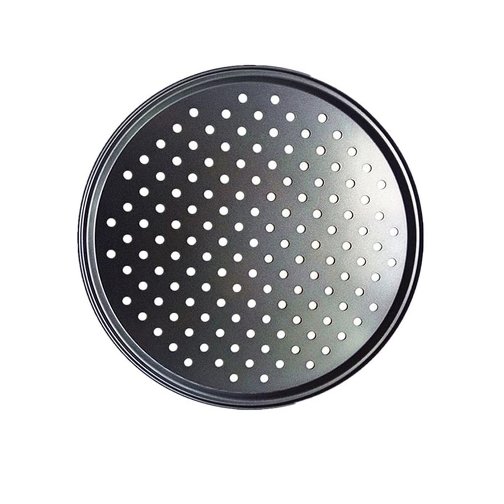 EKDSPW 12.6-Inch Non-Stick Perforated Pizza Pan - Professional Breathable Baking Tray for Restaurants & Home Use - Perfect for Crispy Crust Pizzas, Breads & Pastries (32CM Commercial Grade Aluminum)