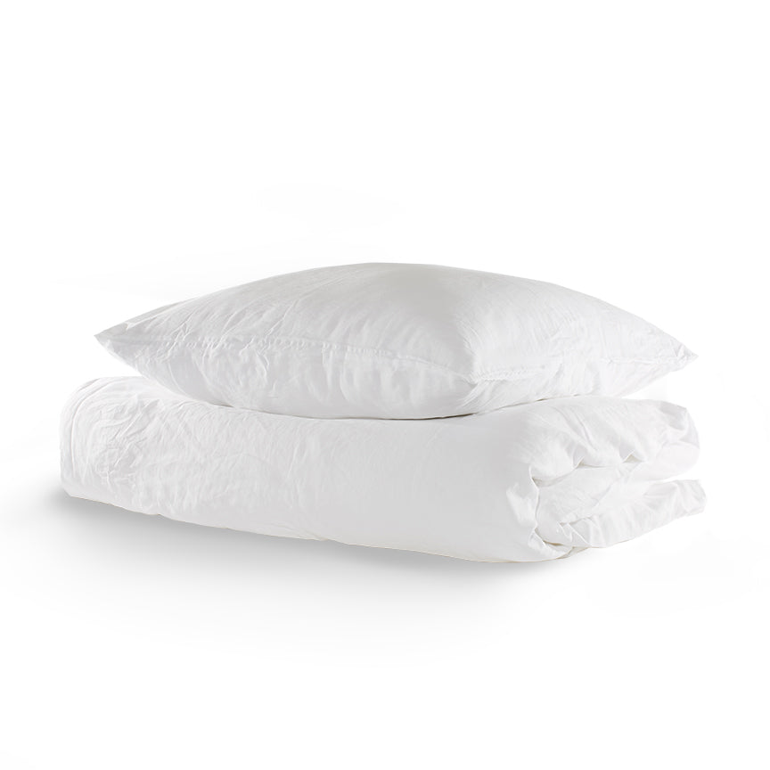 Rachel Ashwell® White Whisper Linen Bedding Set - Soft Luxury Bed Sheets for Comfortable Sleep | Perfect for Master Bedroom, Guest Room & Vacation Homes