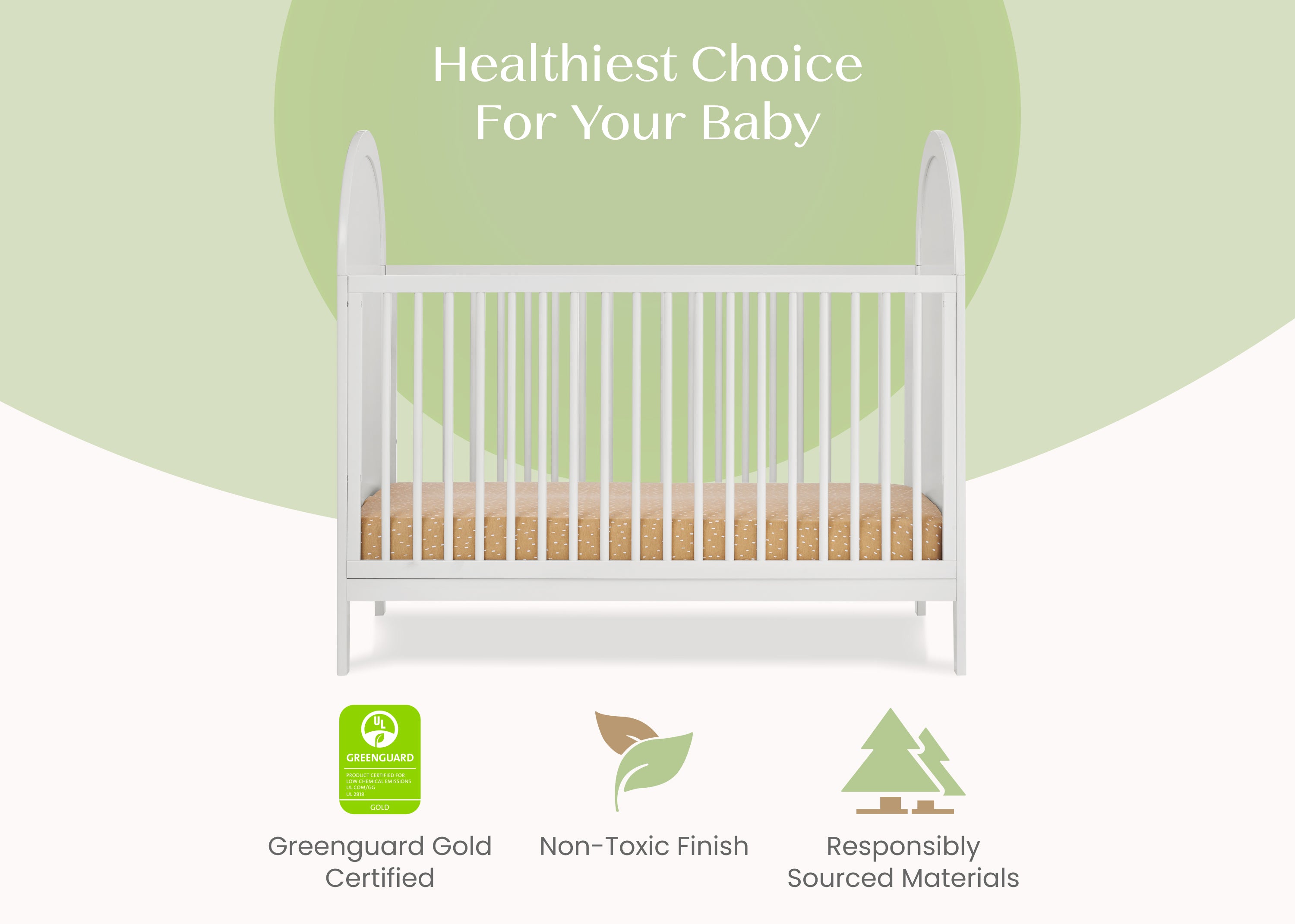Eloise 4-in-1 Convertible Baby Crib - Toddler Bed, Daybed & Full-Size Bed Conversion - Safe Nursery Furniture for Newborns to Teens - Perfect for Bedrooms, Daycare & Guest Rooms