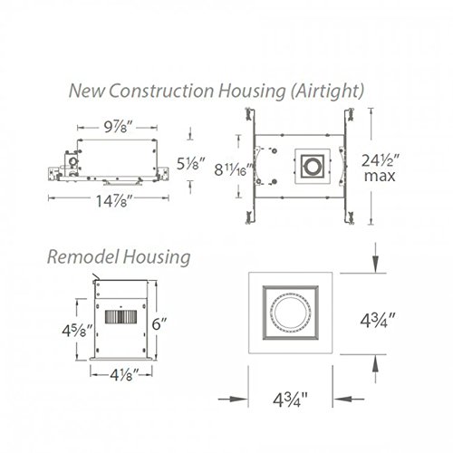 WAC Lighting MT-3LD111R-F935-BK Mini Multiple LED Recessed Light Housing with Trim - 3500K Warm White, 25° Flood Beam Angle, Black - Perfect for Kitchen, Bathroom & Living Room Remodeling Projects