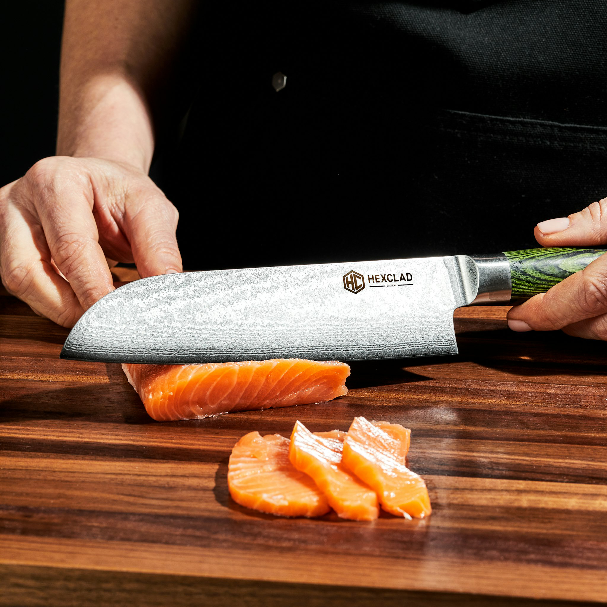 Premium 6-Piece Japanese Damascus Steel Knife Set with Magnetic Knife Block - Professional Chef Knives for Kitchen, Sushi, Meat Cutting & Food Preparation