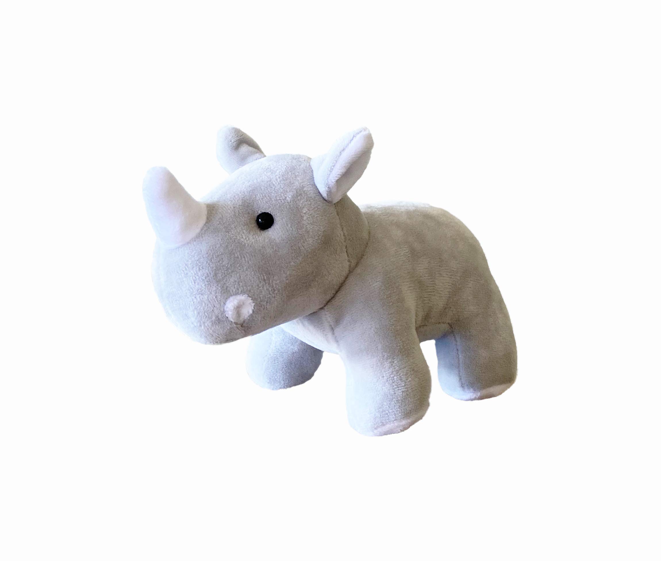 **Soft Baby Rhino Plush Toy - Cute Stuffed Animal for Kids, Boys & Girls | Super Soft & Huggable Safari Plushie for Bedroom Decor, Gifts & Cuddling | 8-Inch Small Animal Toy by Exceptional Home | Perfect for Nursery, Birthday Presents & Playtime**
