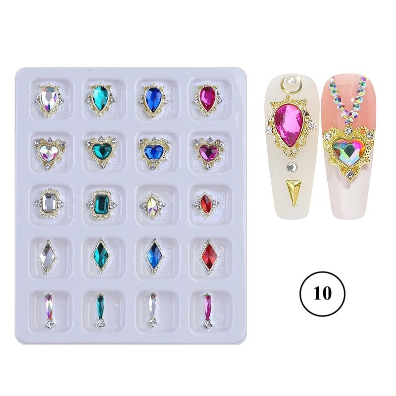 3D Crystal Charm Jewelry Set - 20pcs Elegant Beads for DIY Bracelets, Necklaces & Keychains | Perfect for Gifts, Party Favors & Fashion Accessories