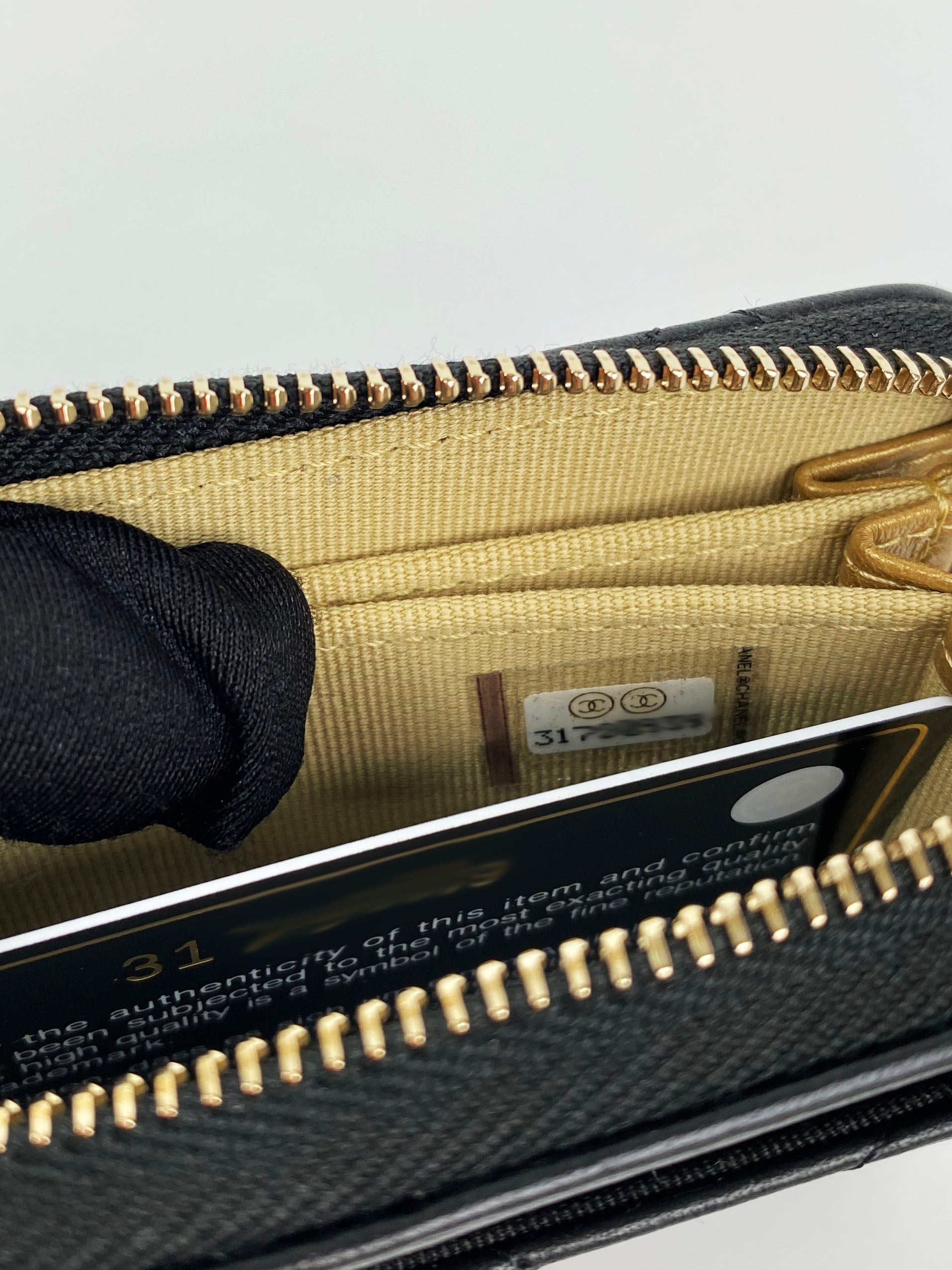 Chanel Black Mini Zip Belt Bag with Pearl Crush - Stylish Crossbody Waist Bag for Women, Fashion Accessories for Daily Use, Parties & Travel