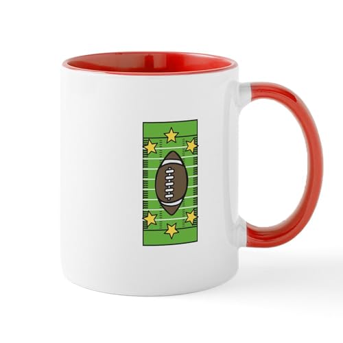 White/Red Inside - Football Field Mugs