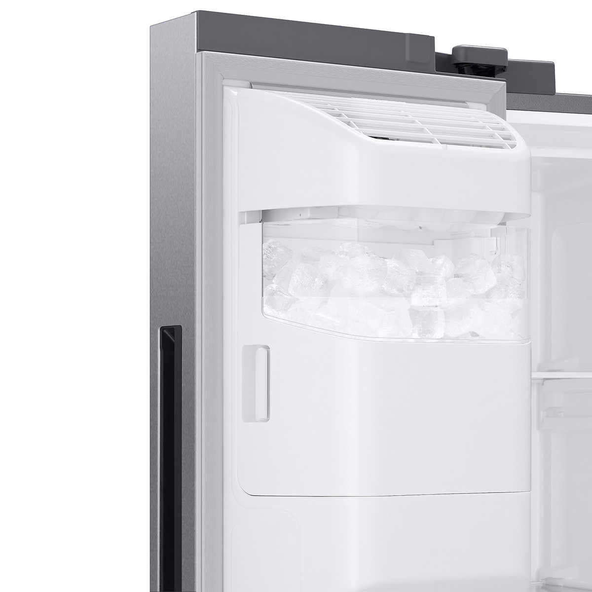 SAMSUNG 22 cu. ft. Counter Depth Side by Side Refrigerator in Stainless Steel (RS22T5201SR/AA) - Energy Efficient French Door Fridge with FlexZone, Perfect for Modern Kitchens & Open Floor Plans