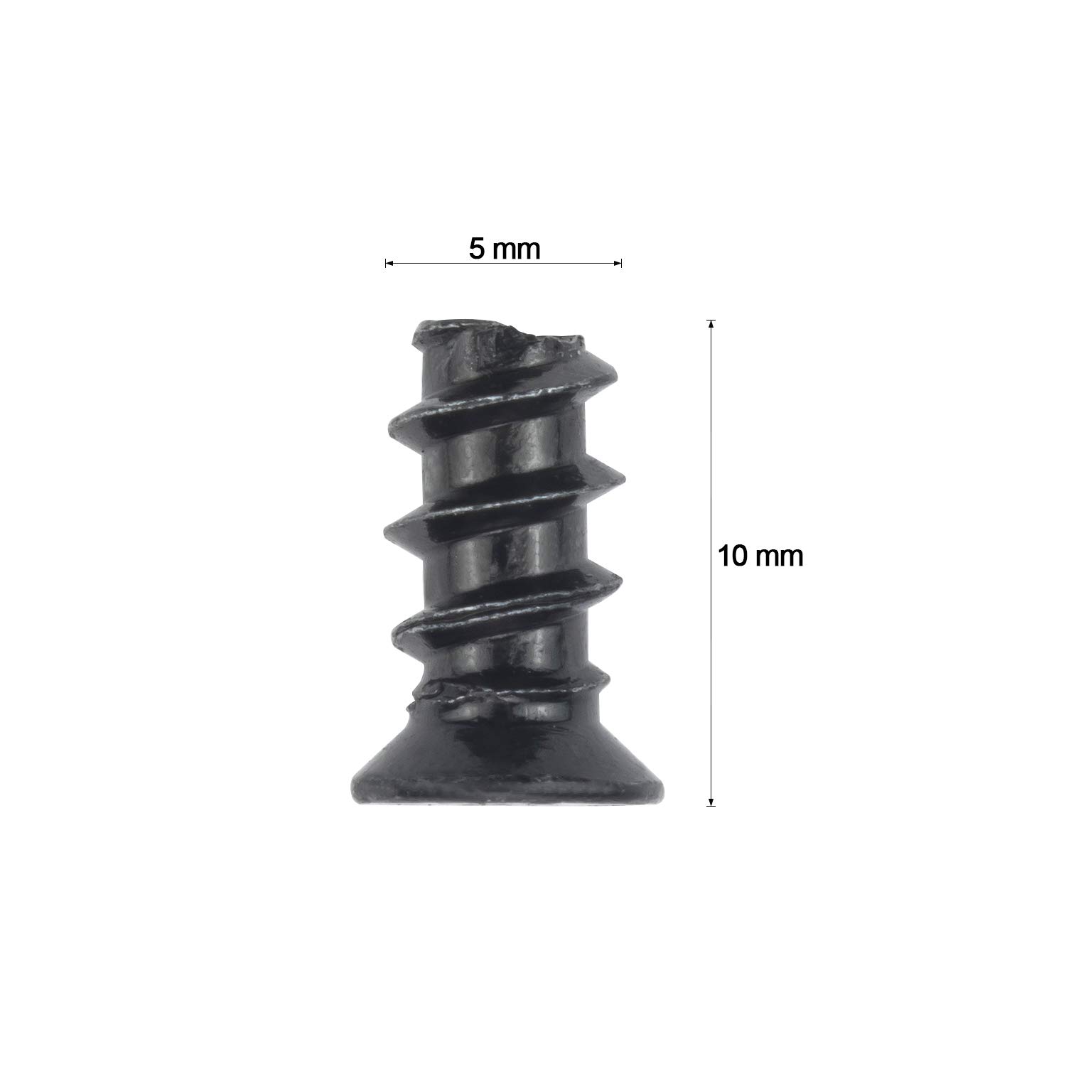 Favordrory M5x10 Black Zinc Computer Case Fan Screws - 100 PCS for PC Cooling Fan Mounting | Durable & Secure Fasteners for PC Builds, Gaming Rigs, and Workstations