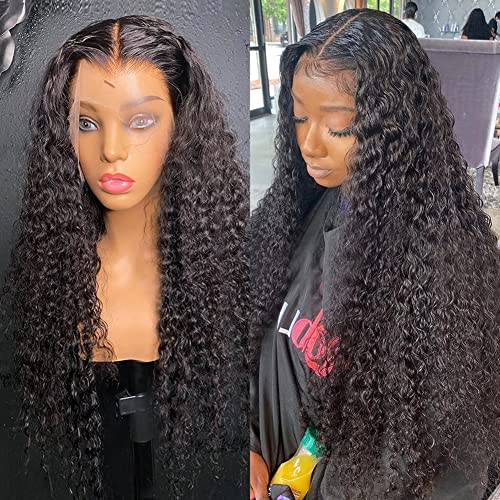 **Healthair 34-Inch 360 Lace Front Wigs Human Hair - Pre Plucked HD Transparent Deep Wave Lace Wig 150% Density Wet & Wavy for Black Women | Ponytail & Updo Styling | Perfect for Parties, Weddings & Everyday Wear**