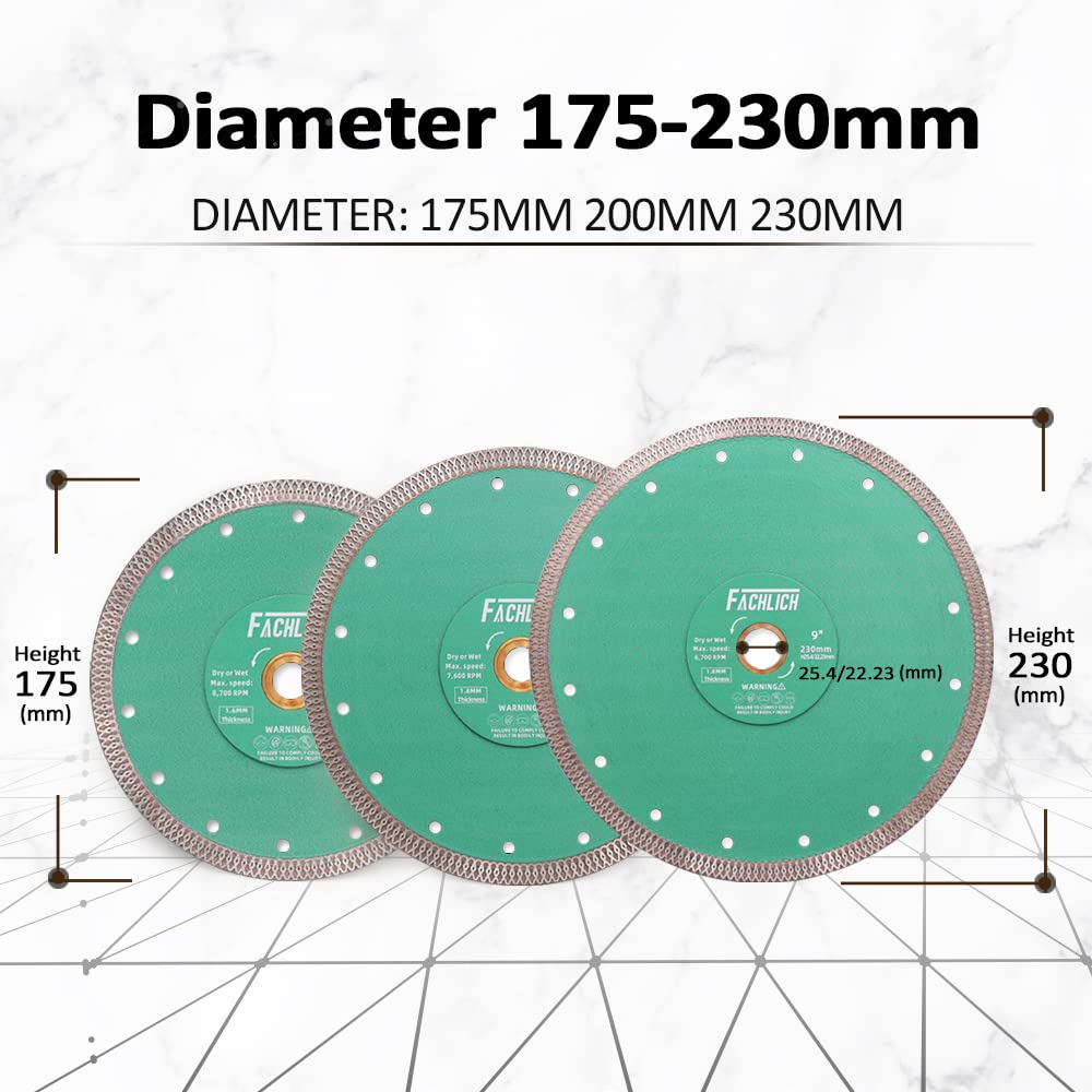 Premium Diamond Porcelain Saw Blade - 2 Pack 9