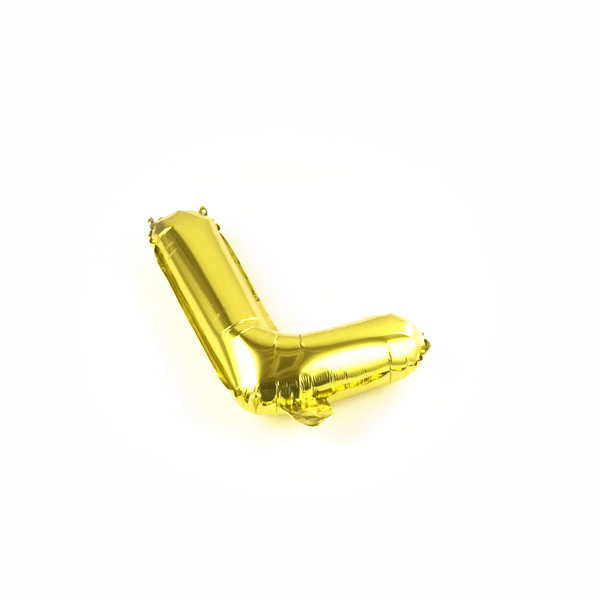 Balloonify Gold Mylar Letter L Balloon - 16 Inch Large Foil Alphabet Balloon for Birthday Party Decorations, Wedding, Anniversary, Baby Shower & Special Events (1 Count)