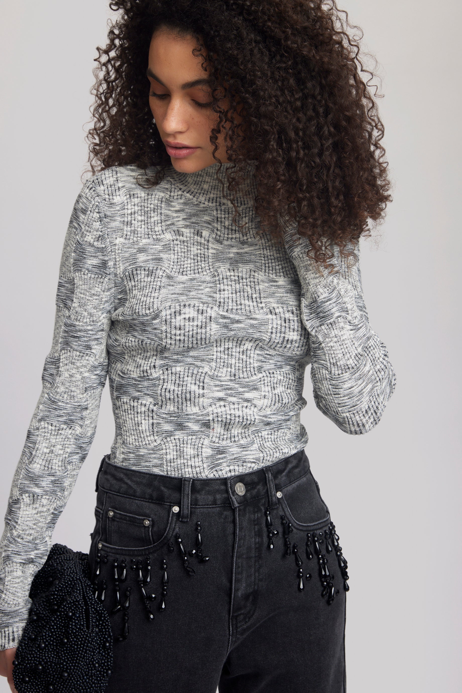 Gestuz Baria Knit Sweater - Black & White Striped Women's Pullover | Cozy Casual Wear for Fall & Winter | Perfect for Office, Dates & Weekend Outings