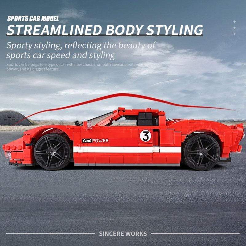 Mould King 10001 Racing Car Building Blocks Set - Sports Car Model Kit for Kids & Adults - Perfect for Birthday Gifts, DIY Projects, and Car Enthusiasts Collection