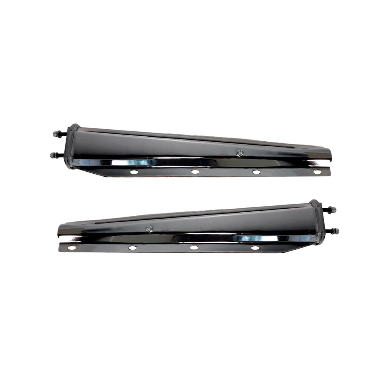 Fortpro 30 Chrome Spring Loaded Mud Flap Hanger Pair - 2.5