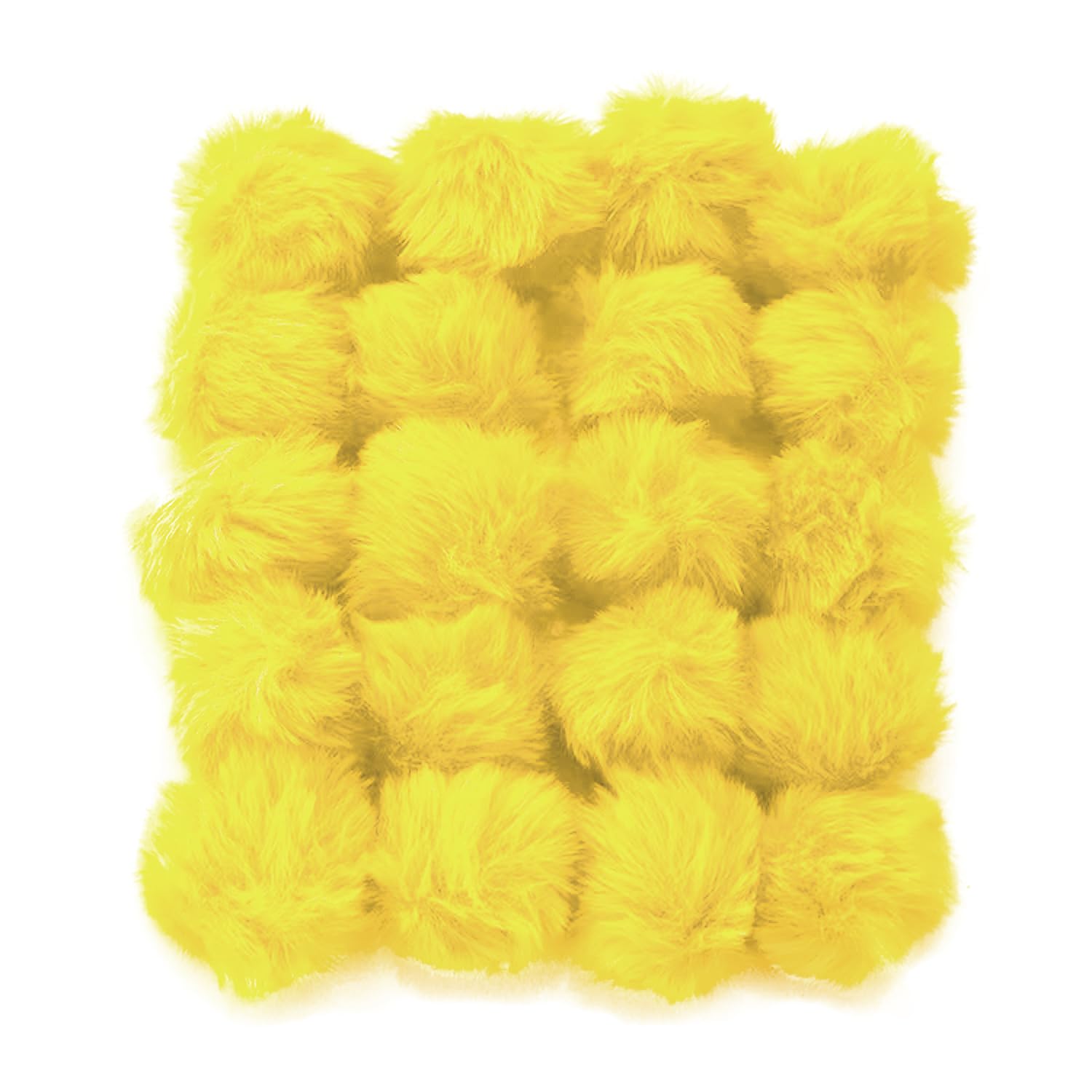 MIUPOO 1.5 Inch Yellow Pom Pom Balls - 20 Pack for DIY Crafts, Costume Accessories & Home Decor | Perfect for Scrapbooking, Party Decorations and Creative Projects
