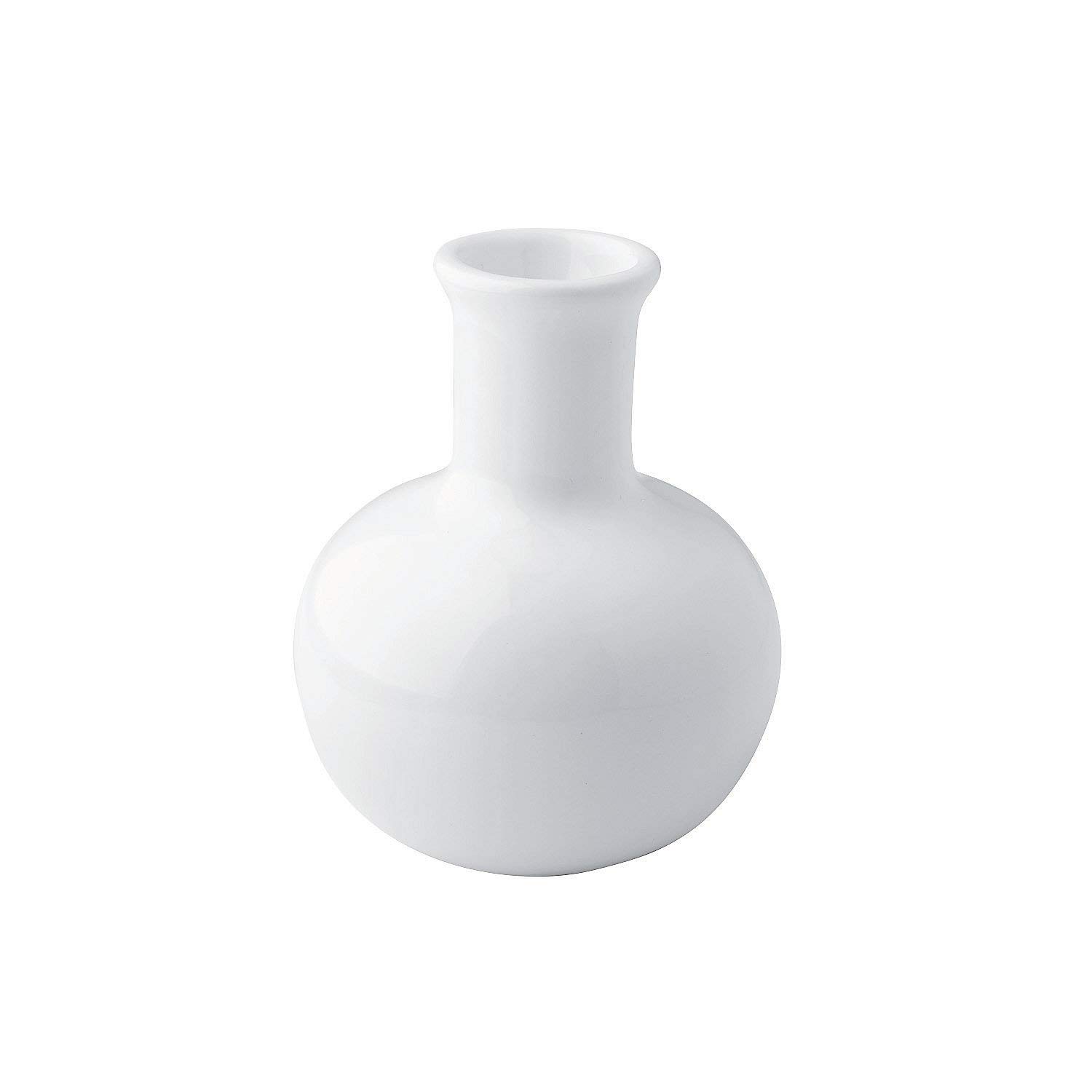 Mini Round Bud Vases - Set of 6 Ceramic Vases (5 Inches Tall) for Wedding Centerpieces, Home Decor & Floral Arrangements