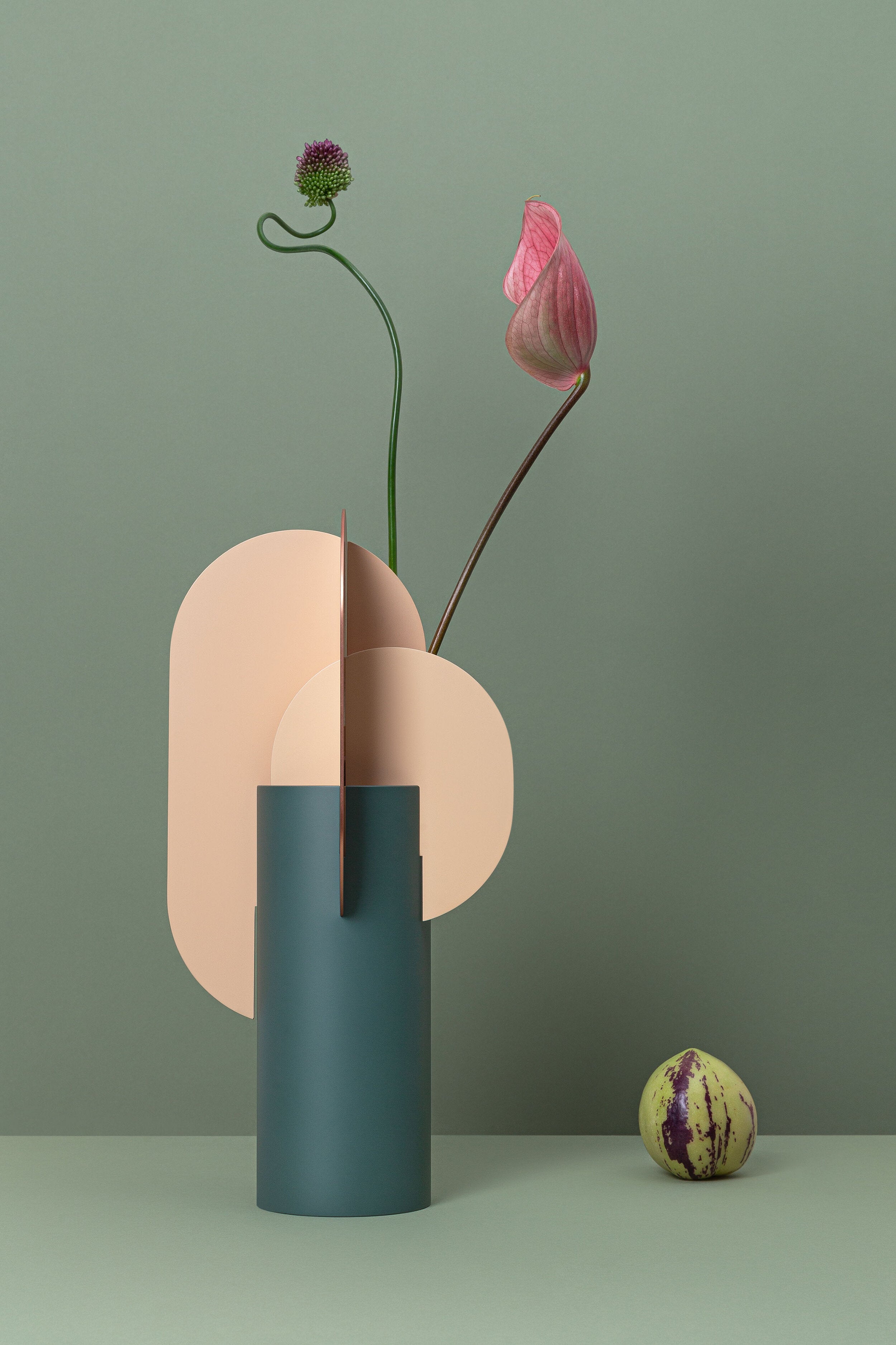 Noom Ekster Vase CS10 - Modern Ceramic Flower Vase for Home Decor, Wedding Centerpieces & Office Desk Decorations