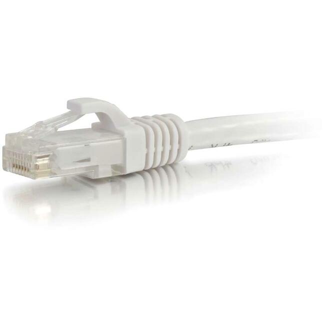 10Ft Cat5E Snagless Unshielded (UTP) Ethernet Network Patch Cable - White - High-Speed Internet & LAN Connection for Home, Office & Gaming Setup