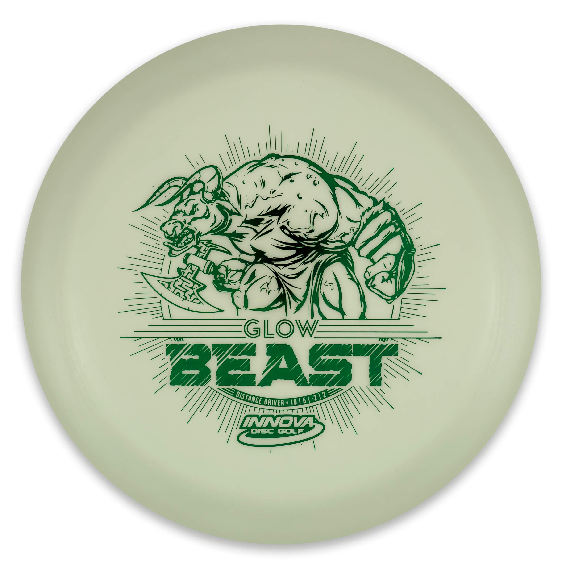 Innova DX Glow Beast Disc Golf Driver - Premium Glow-in-the-Dark Frisbee for Night Play (Colors Vary) | Perfect for Nighttime Disc Golf Tournaments & Backyard Practice