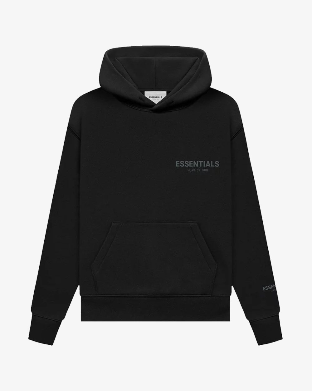 FOG ESSENTIALS FW21 Kids Hoodie with Reflective Logo - Black | Warm & Stylish Winter Wear for Boys & Girls | Perfect for School, Outdoor Activities & Casual Outfits