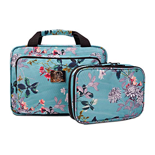 turquoise flowers set x2