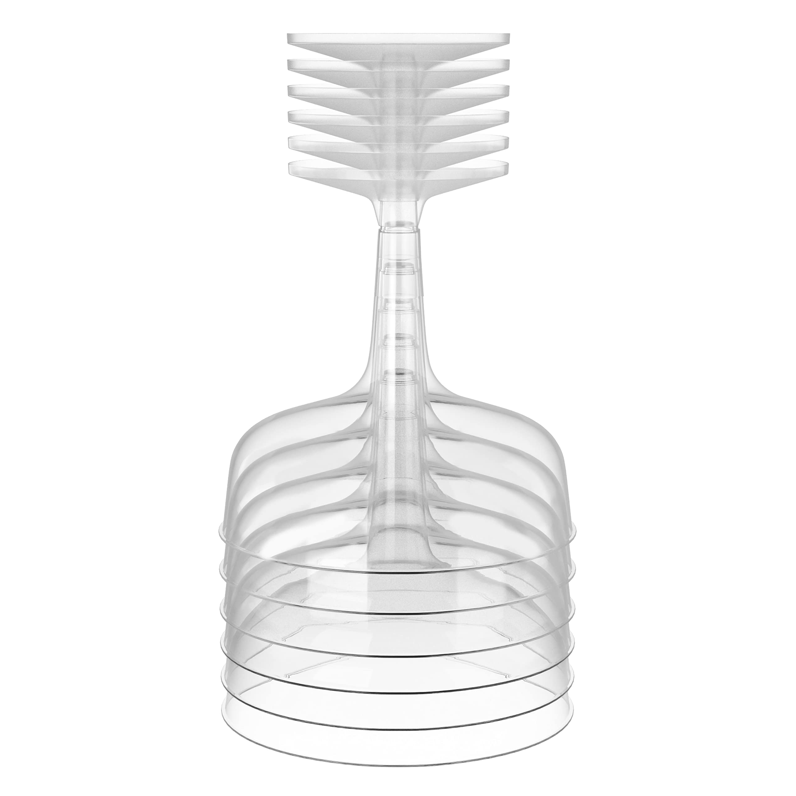 288-Pack 4oz Clear Plastic Champagne Coupe Glasses with Stem | Disposable Crystal Cups for Weddings, Birthdays, Parties & Events | Elegant Drinkware for Toasts, Celebrations & Cocktail Receptions