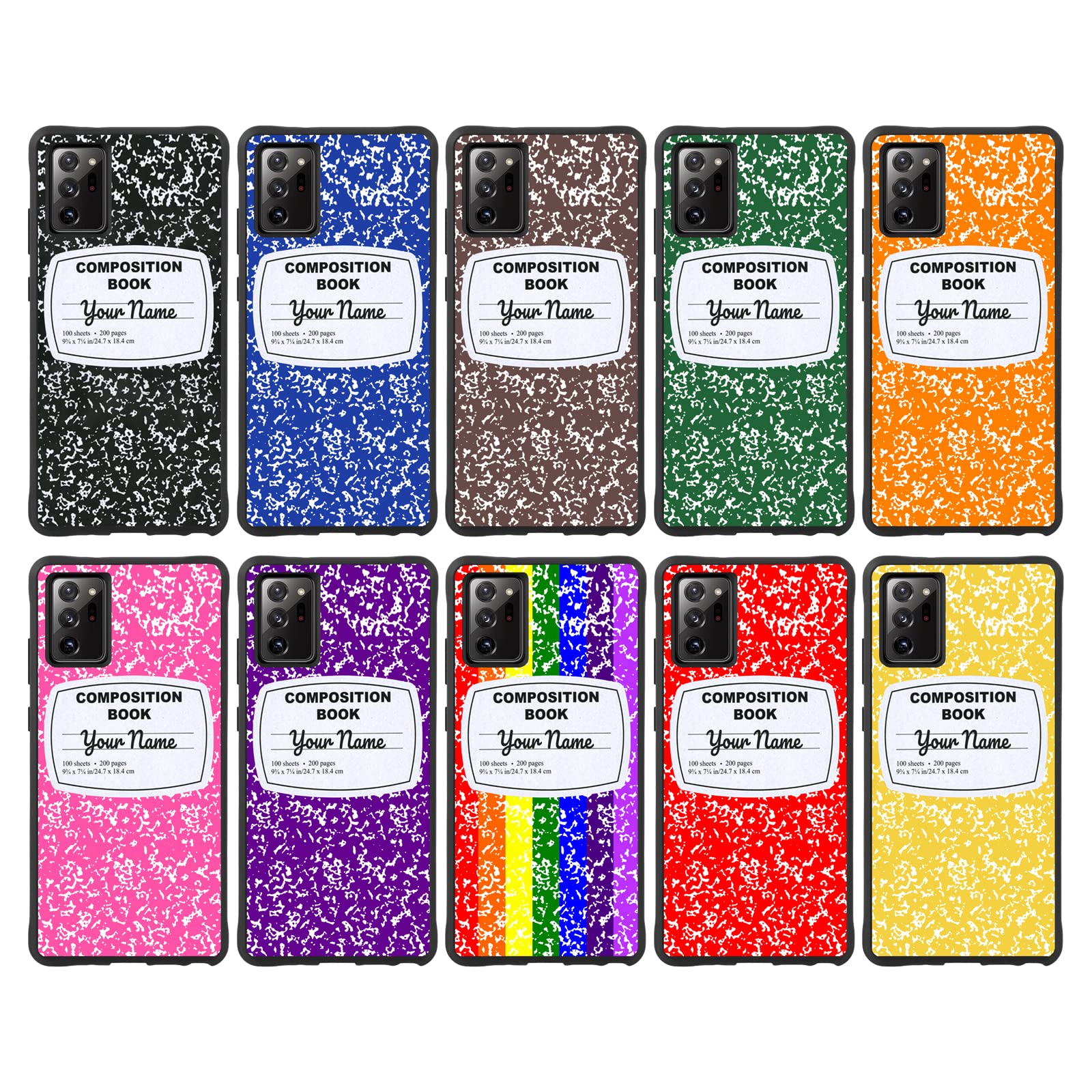 Custom Name Notebook & Samsung Note 20 Ultra Phone Case - Gift Ideas for Students & Tech Lovers