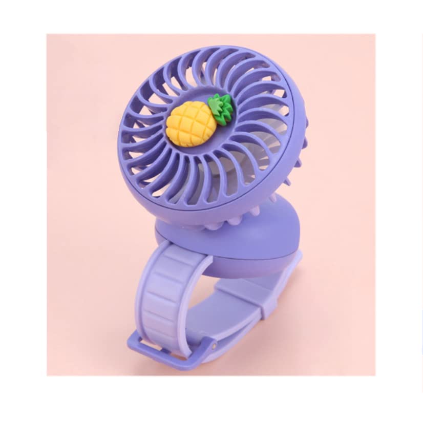 Rechargeable Mini Handheld Fan with USB & Battery Power - Portable Personal Fan for Home, Office, Travel & Outdoor Use - Enhanced Airflow Quiet Cooling Fan (Purple) - Perfect for Summer, Camping & Hot Weather Relief