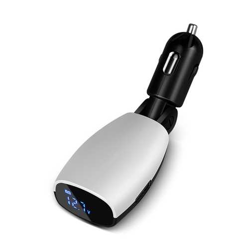 Bakeey 3.1A Dual USB Fast Car Charger with LED Display - Adjustable Voltage for iPhone, Samsung, iPad, Tablet - Perfect for Road Trips & Travel Charging