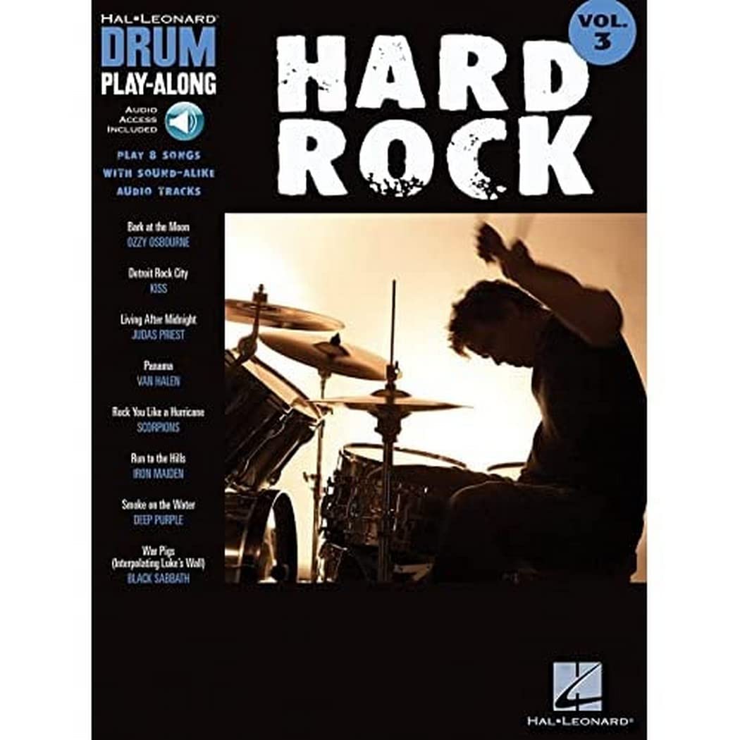 Hard Rock Drum Play-Along Volume 3 Book with Online Audio - Hal Leonard Drum Play-Along Series | Perfect for Drummers & Rock Music Practice
