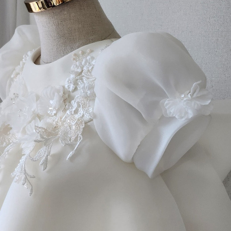 Baby Girl Christening Dress - Floral Lace Princess Gown for Baptism, Wedding & Special Occasions | Elegant & Comfortable Outfit for Infants & Toddlers