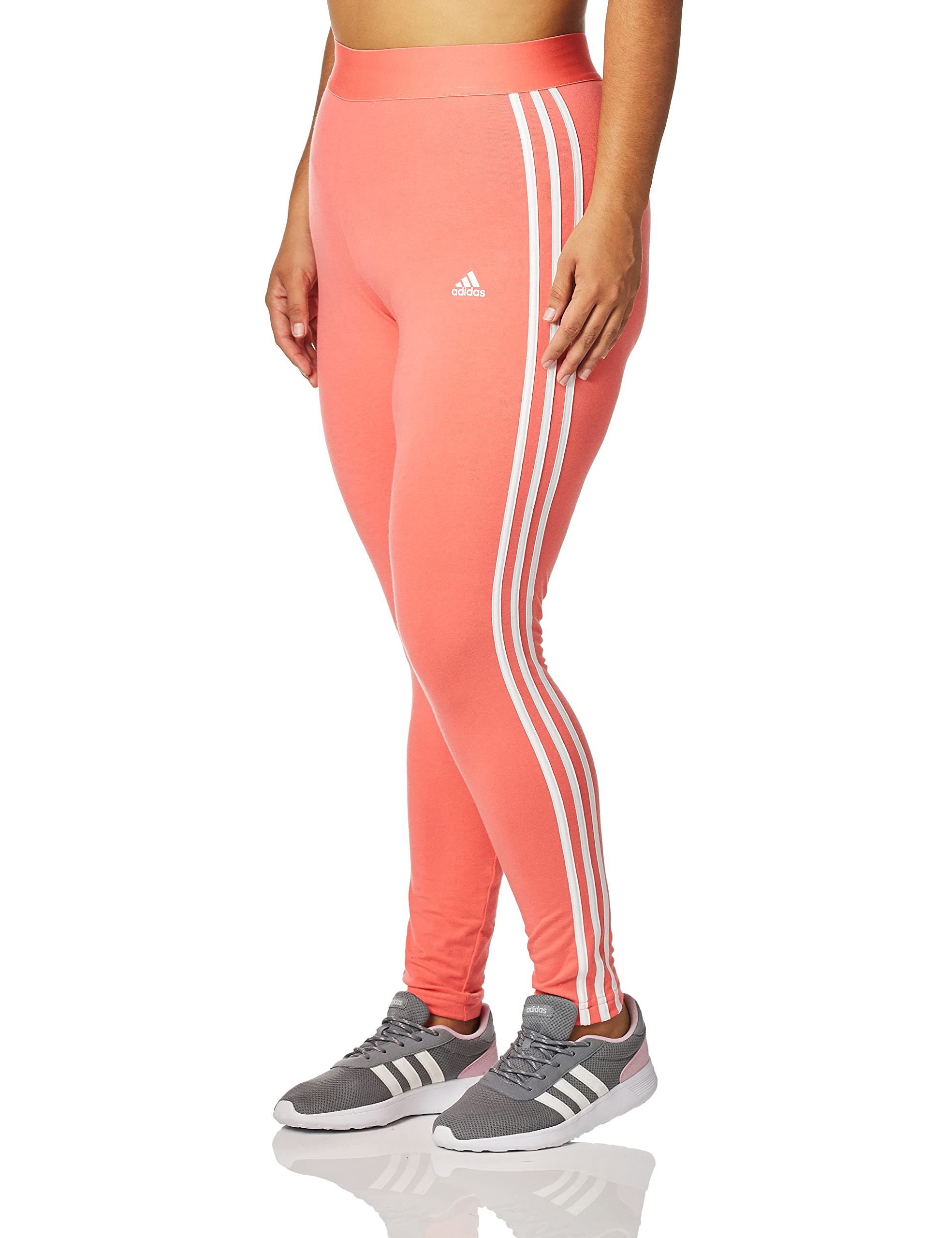 Adidas Women's LOUNGEWEAR Essentials 3-Stripes Leggings - Comfortable Yoga Pants for Workout, Running & Casual Wear