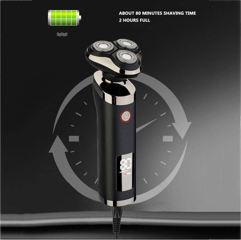 Men's Electric Razor with Digital Display - USB Rechargeable Waterproof Body & Beard Trimmer for Smooth Shaving - Perfect for Travel, Gym & Daily Grooming Routine