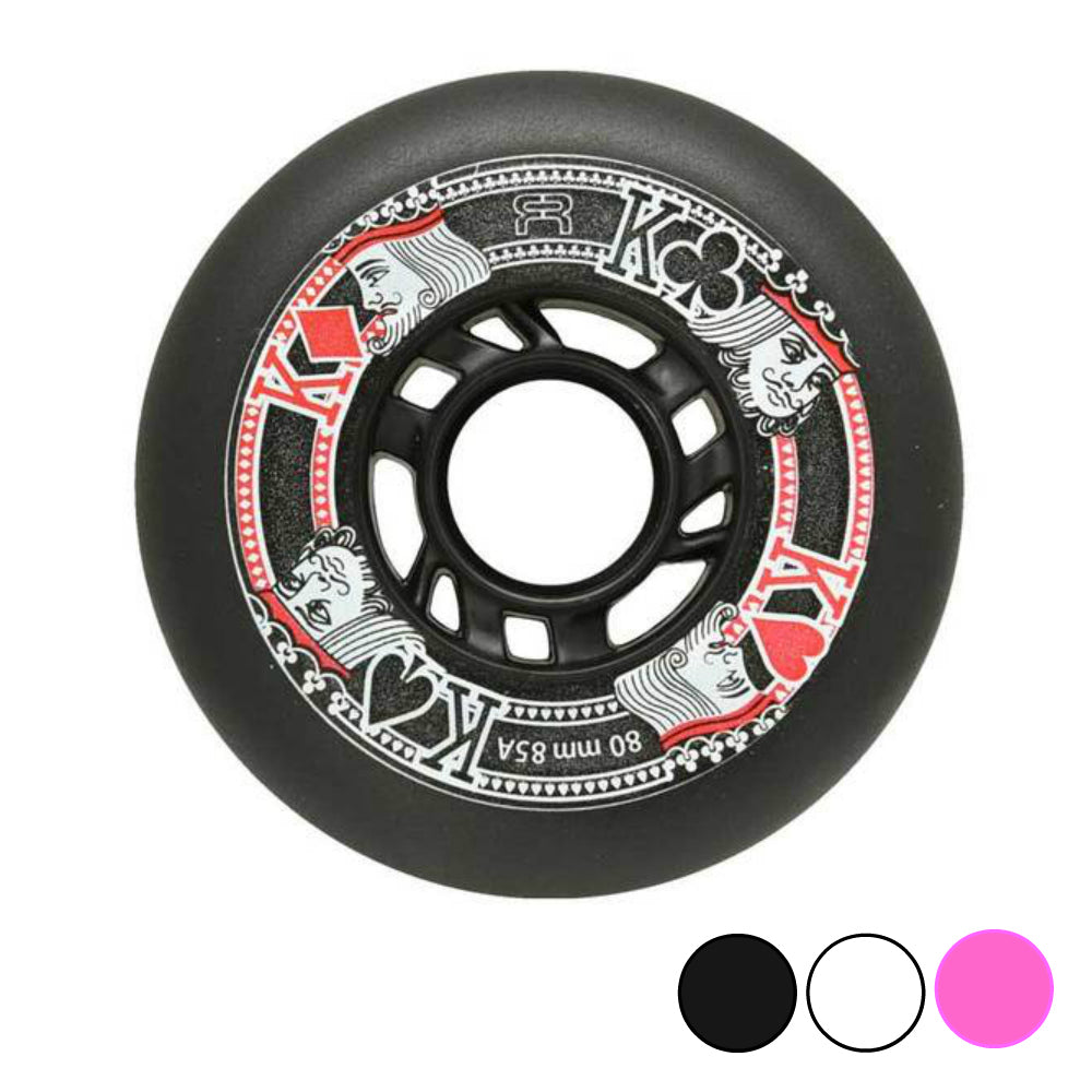FR Street King 72mm Inline Skate Wheels - 4 Pack - High Performance Wheels for Aggressive Skating & Urban Rollerblading