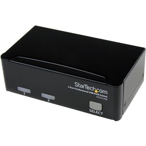 2-Port Professional USB KVM Switch Kit with Cables for Dual Computer Control | Seamless Keyboard, Mouse & Monitor Sharing for Home Office & Gaming Setup
