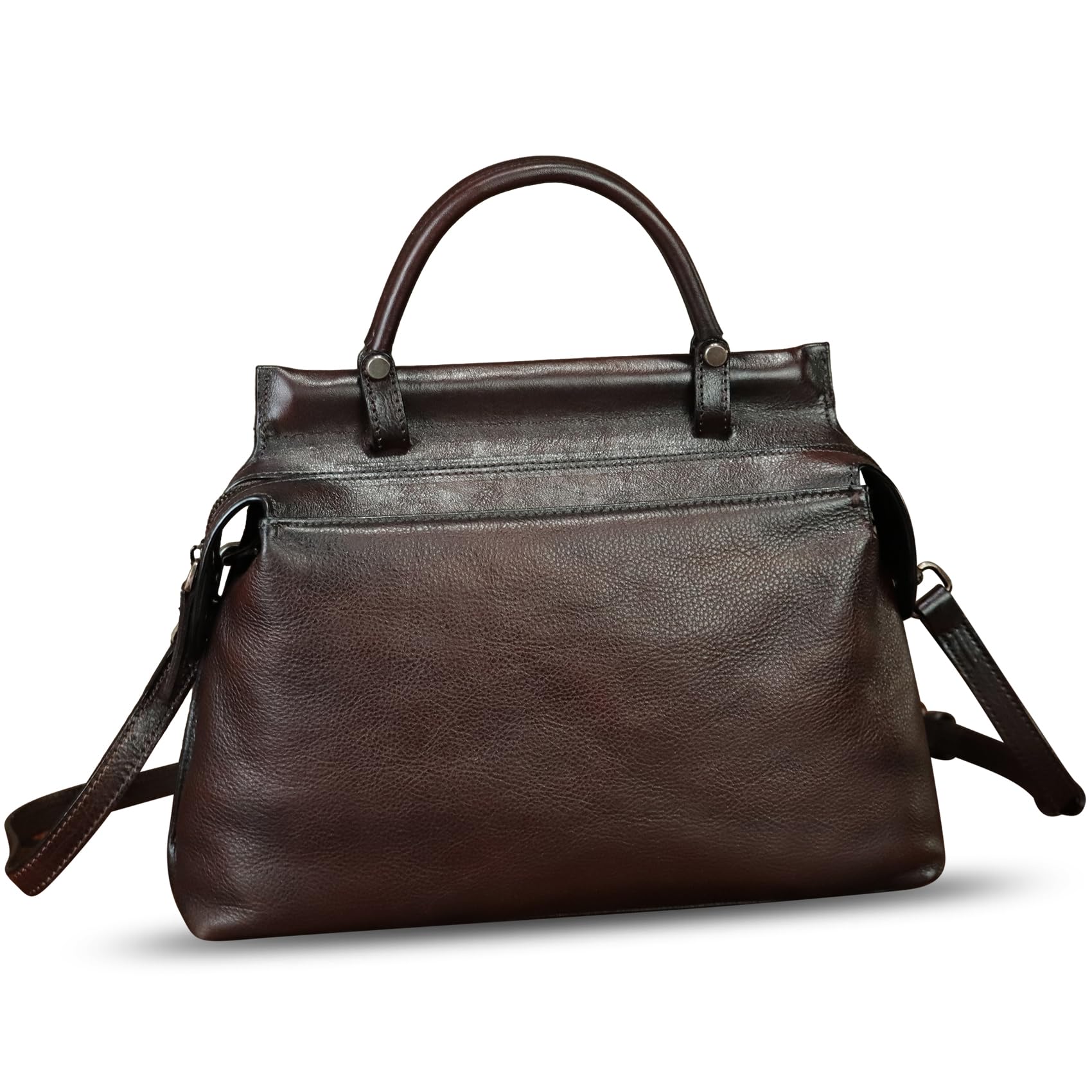 Genuine Leather Handbag for Women - Vintage Retro Crossbody Purse & Ladies Satchel Bag | Perfect for Work, Travel & Everyday Use