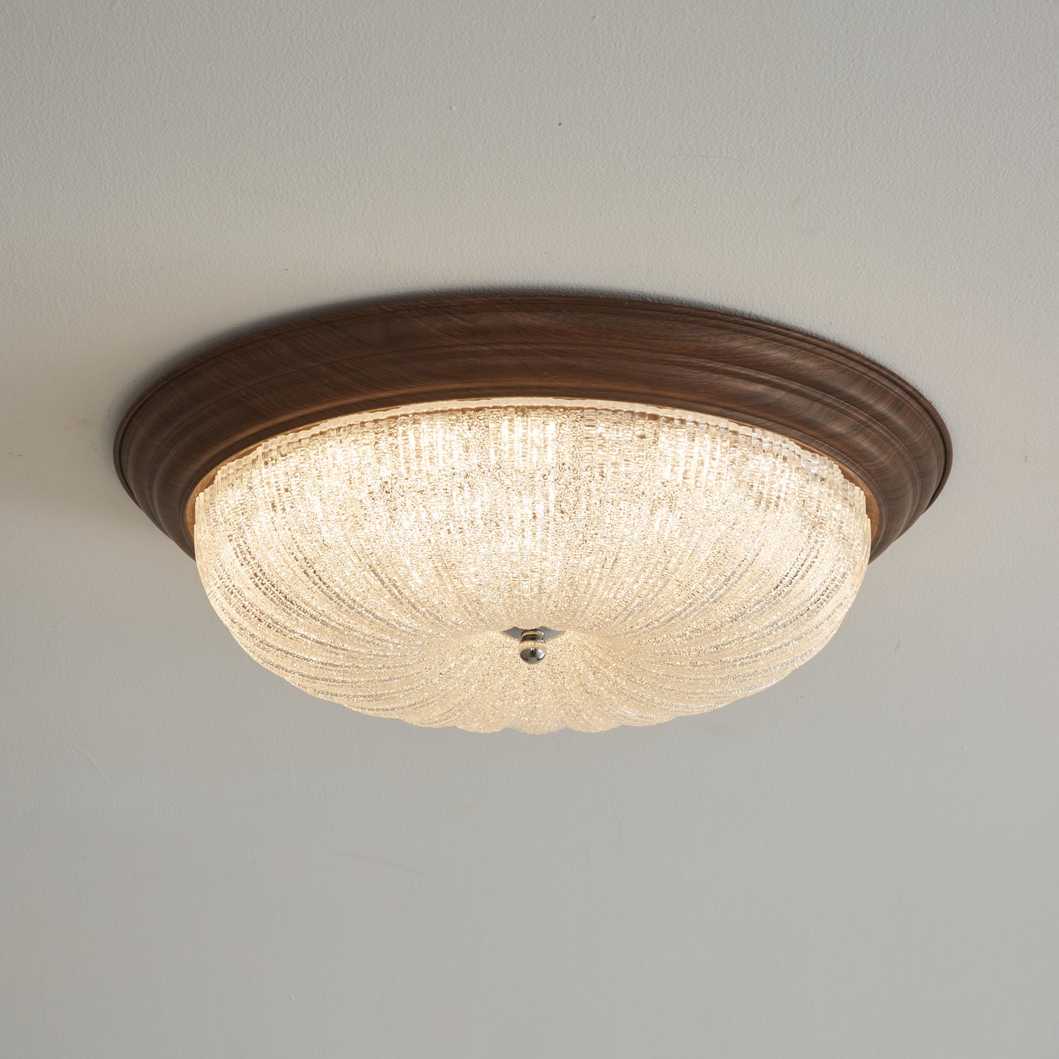 Celestia Modern Walnut Wood Ceiling Light Fixture - Elegant Dining Room & Bedroom Lighting for Home Decor