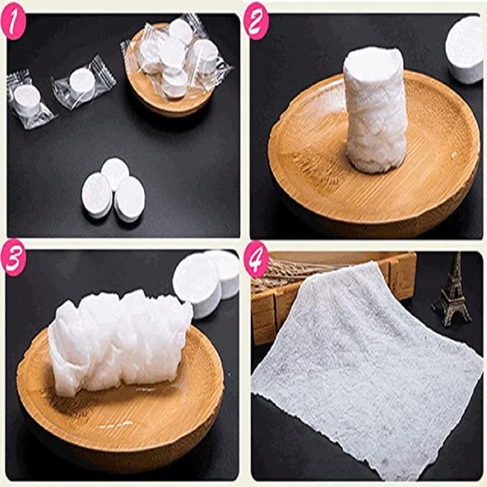 DAIDSUKE® 40-Pack Large Pocket Hankies - Multipurpose Travel Towels, Disposable Pure Cotton Facial Wipes, Water Wet Napkins for On-the-Go, Gym, Camping & Daily Use