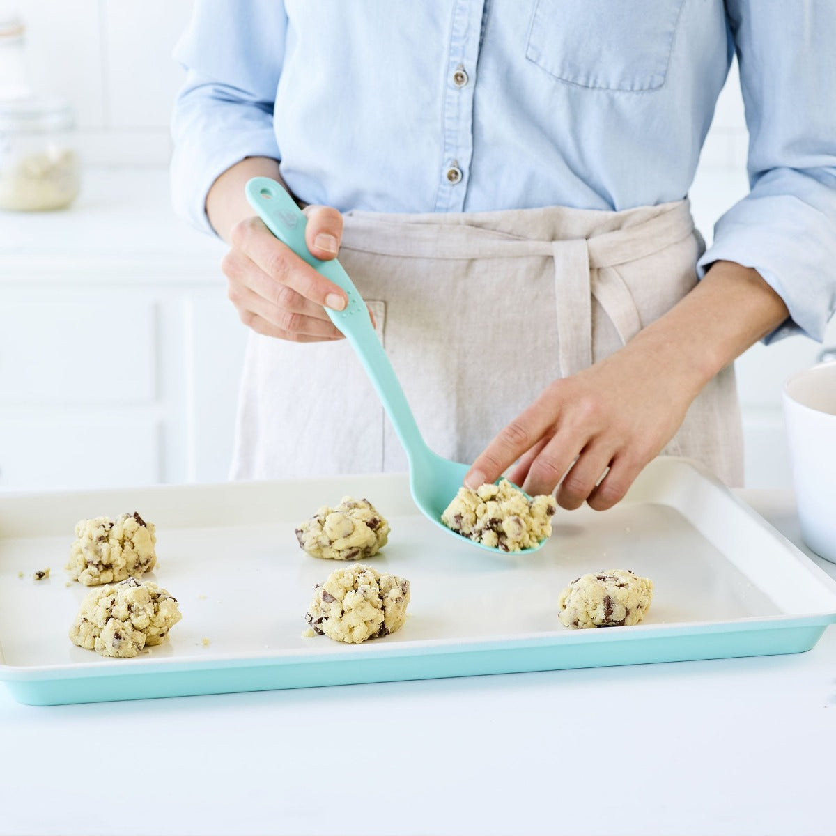 GreenLife Ceramic Nonstick 18 x 13 Cookie Sheet - Eco-Friendly Baking Pan for Cookies, Roasting & More | Turquoise | Perfect for Home Baking, Holiday Treats & Family Gatherings