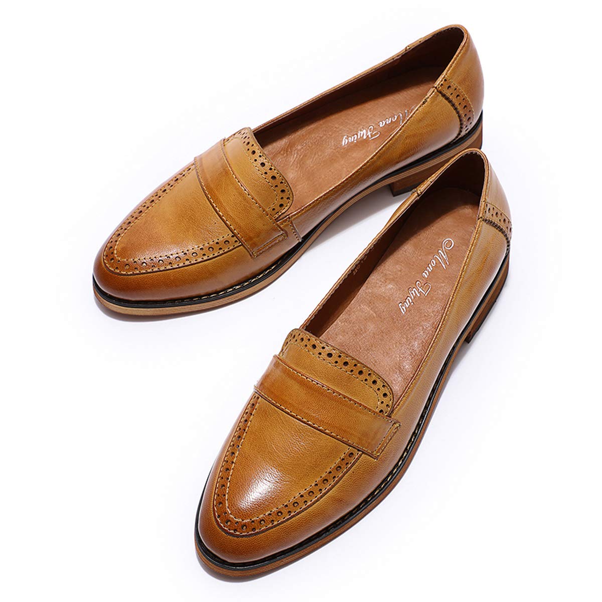 Women's Classy Leather Penny Loafers - Slip On Flat Shoes for Office, Work & Casual Wear - Comfortable Dress Loafers for Ladies | Perfect for Business, Travel & Everyday Outfits